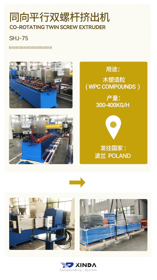 Extruder delivery_twin screw extruder_wood compounds