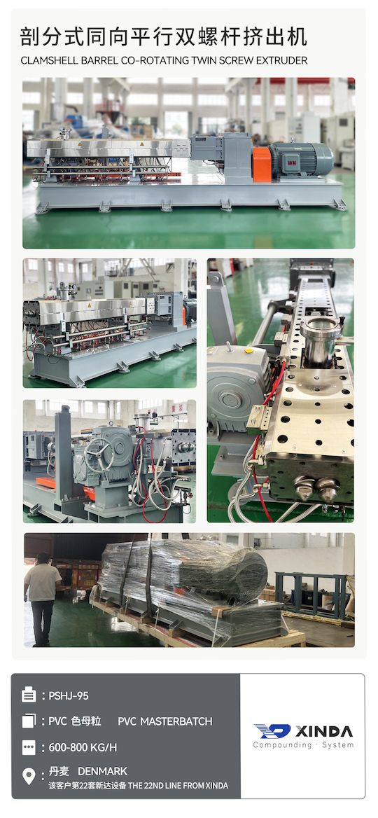 Xinda twin screw extruder_PVC color masterbatch