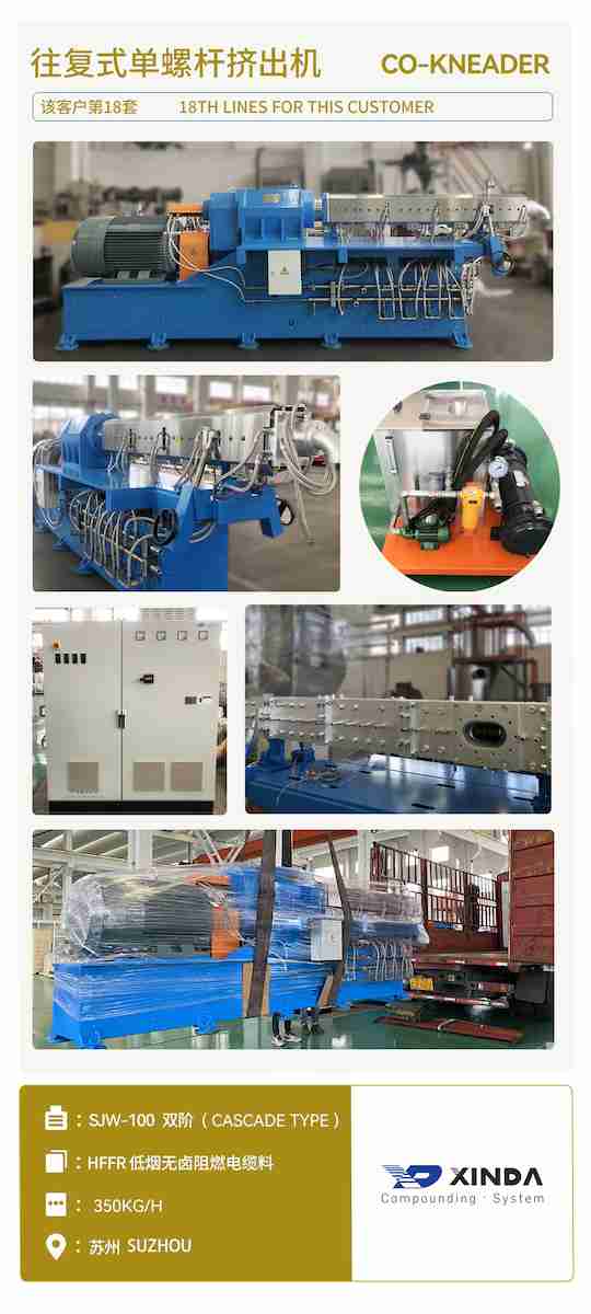 SJW-100 Co-Kneader for HFFR cable compounds