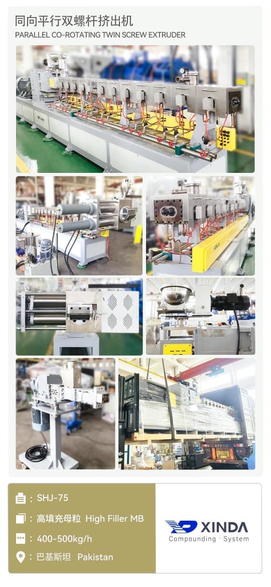 SHJ-75 twin screw extruder